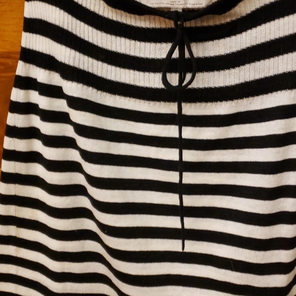 PERRY ELLIS Black/White Stripe Skirt Size M - Picture 5 of 8